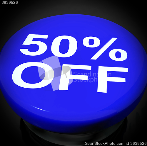 Image of Fifty Percent Switch Shows Sale Discount Or 50 Off
