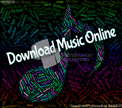 Image of Download Music Online Represents Web Site And Audio