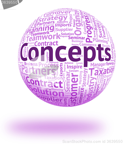 Image of Concepts Word Represents Conception Thinking And Ideas