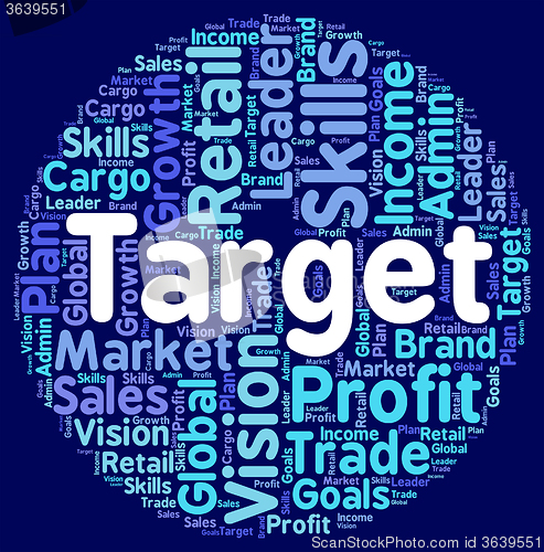 Image of Target Word Represents Desired Result And Aim