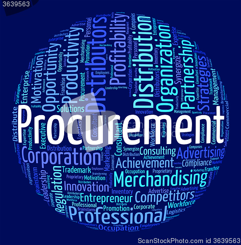 Image of Procurement Word Means Procures Attainment And Procurements