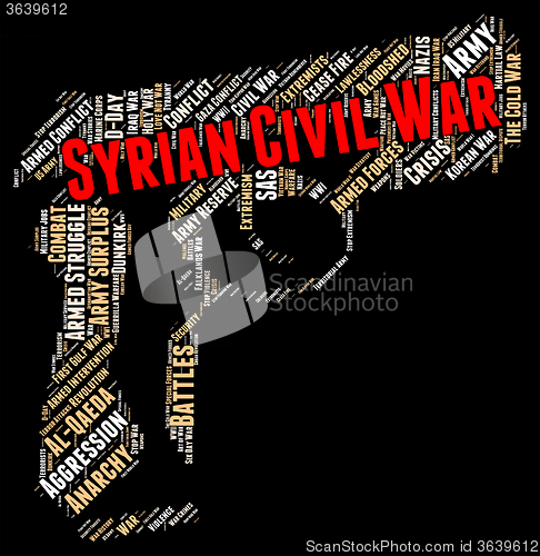 Image of Syrian Civil War Represents Bashar Al-Assad And Administration