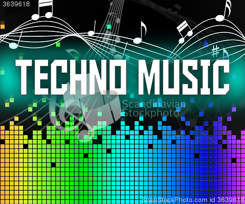 Image of Techno Music Indicates Sound Track And Dance