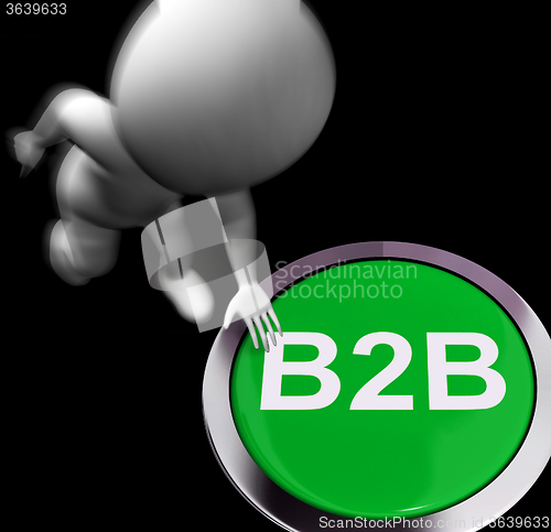 Image of B2B Pressed Shows Business Partnership Or Deal