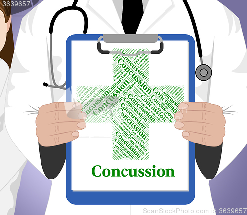 Image of Concussion Word Shows Brain Injury And Ailments