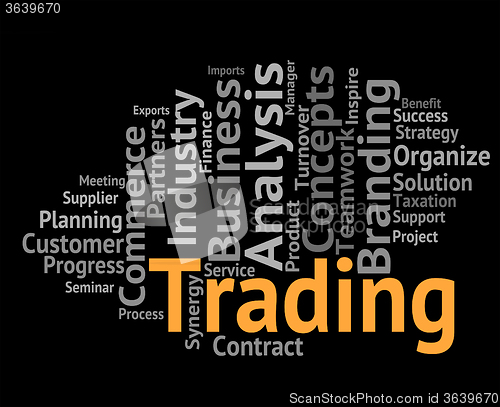 Image of Trading Word Represents Text Selling And Business