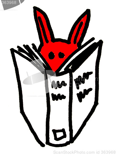 Image of reading red rabbit