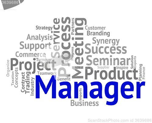 Image of Manager Word Shows Boss Director And Principal