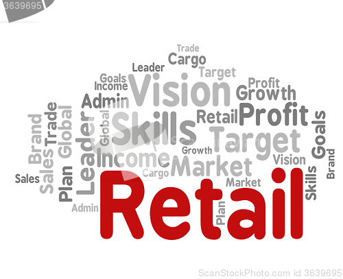 Image of Retail Word Represents Market Marketing And Retailing