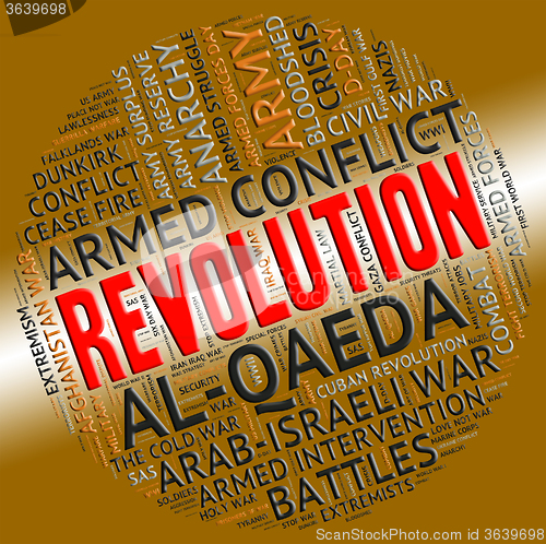 Image of Revolution Word Represents Regime Change And Defiance