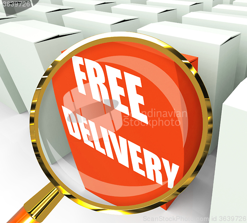 Image of Free Delivery Sign on Packet Show No Charge To Deliver