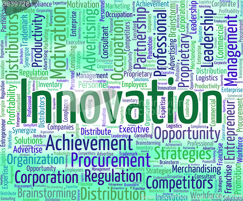Image of Innovation Word Represents Innovating Text And Modernization