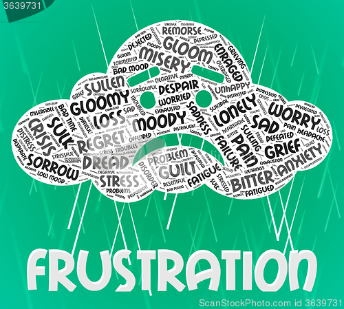 Image of Frustration Word Means Annoyed Frustrating And Text