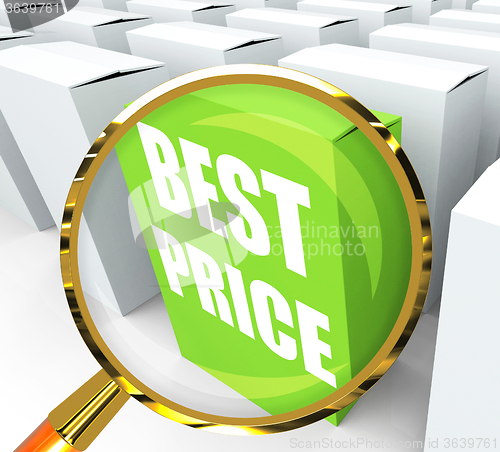 Image of Best Price Packet Represents Bargains and Discounts