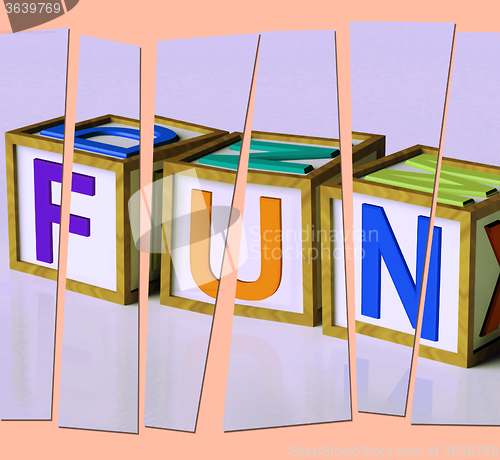 Image of Fun Letters Mean Joy Pleasure And Excitement