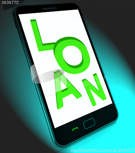 Image of Loan On Mobile Means Lending Or Providing Advance