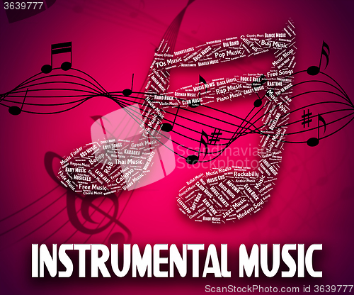 Image of Instrumental Music Indicates Musical Instruments And Harmony