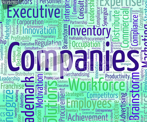 Image of Companies Word Indicates Corporate Company And Words