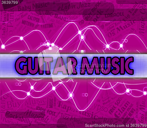 Image of Guitar Music Shows Sound Track And Audio