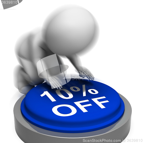 Image of Ten Percent Off Pressed Means 10 Lower Price