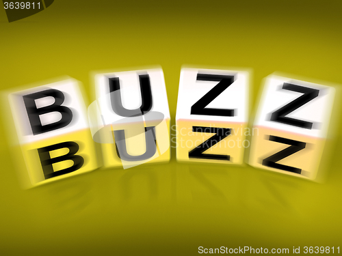 Image of Buzz Blocks Displays Excitement Attention and Public visibility