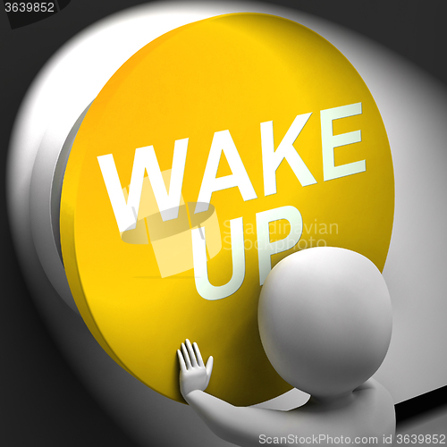 Image of Wake Up Pressed Means Alarm Awake Or Morning