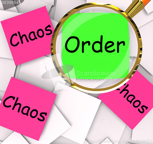 Image of Order Chaos Post-It Papers Mean Orderly Or Chaotic