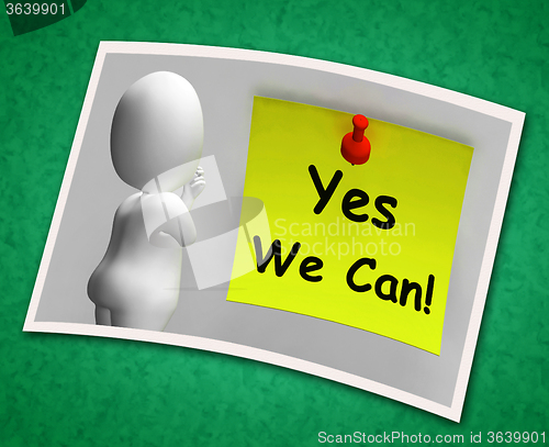 Image of Yes We Can Photo Means Don\'t Give Up