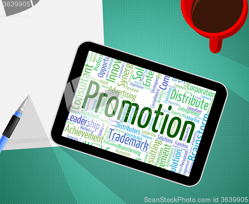 Image of Promotion Word Represents Closeout Sale And Promotional