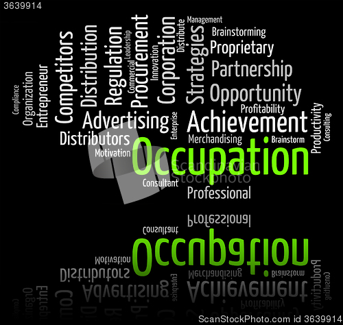 Image of Occupation Word Shows Line Of Work And Career