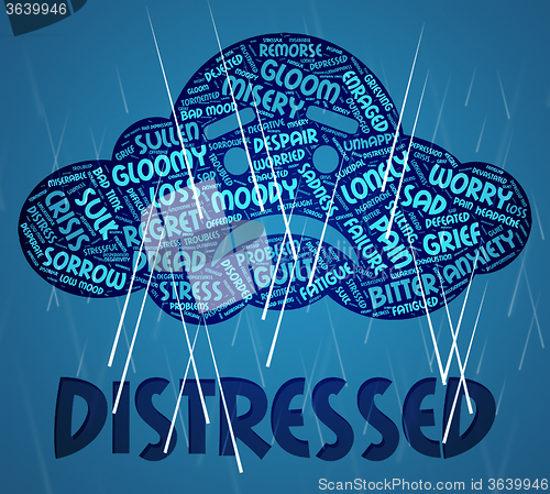 Image of Distressed Word Means Worked Up And Anguish