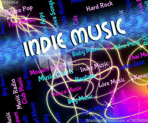 Image of Indie Music Represents Sound Tracks And Acoustic