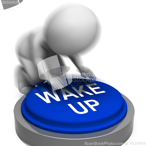 Image of Wake Up Pressed Shows Alarm And Rising