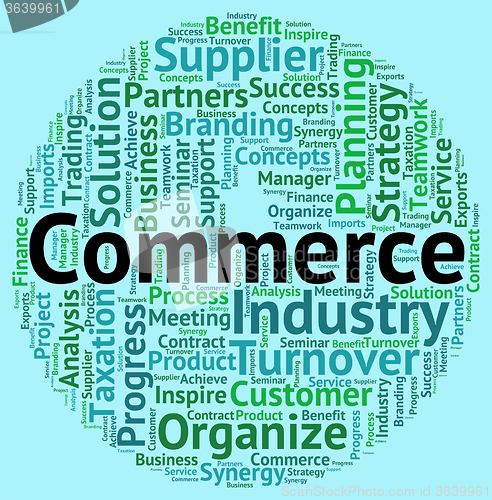 Image of Commerce Word Shows Purchase Exporting And Sell