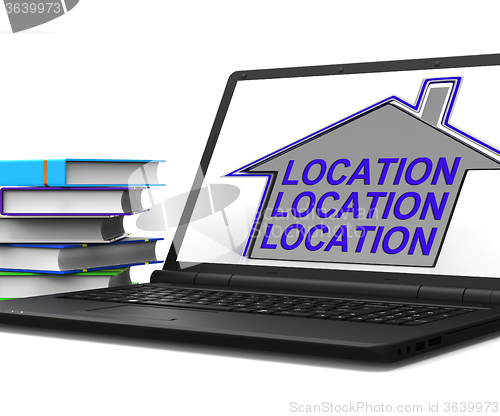 Image of Location Location Location House Laptop Means Best Area And Idea