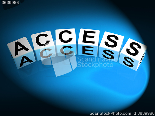 Image of Access Dice Show Admittance Accessibility and Entry