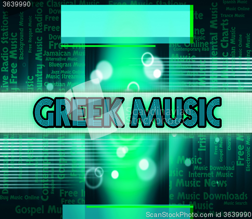 Image of Greek Music Represents Sound Track And Greece