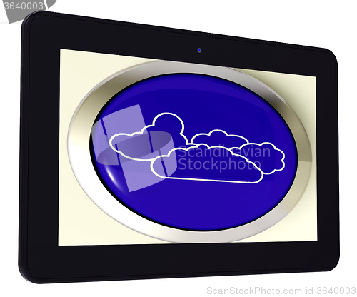 Image of Cloud Tablet Means Rain Rainy Weather