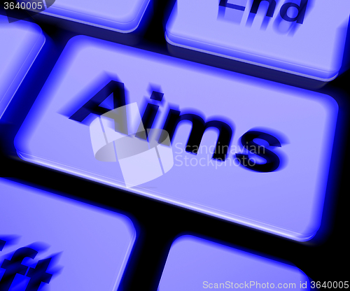 Image of Aims Keyboard Shows Targeting Purpose And Aspiration