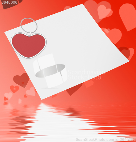 Image of Heart Clip On Note Displays Affection Note Or Love Message