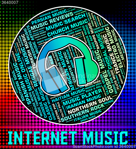 Image of Internet Music Means World Wide Web And Harmony
