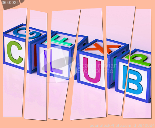 Image of Club Letters Mean Membership Registration And Subscription