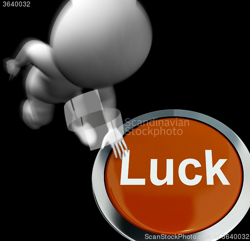 Image of Luck Pressed Shows Chance Gamble Or Fortunate