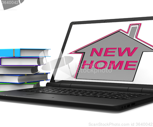 Image of New Home House Tablet Means Purchasing Real Estate