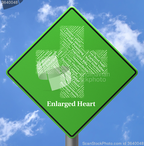 Image of Enlarged Heart Represents Poor Health And Affliction