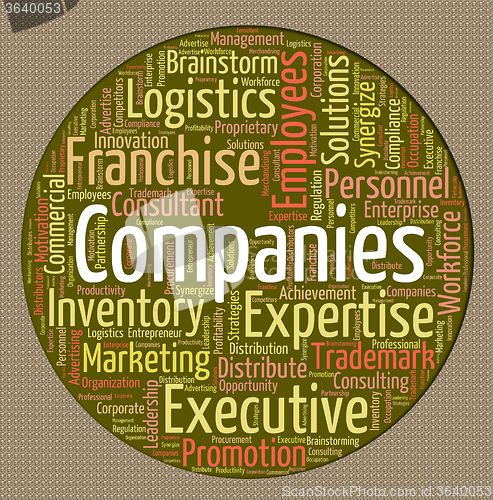 Image of Companies Word Means Company Commerce And Trade