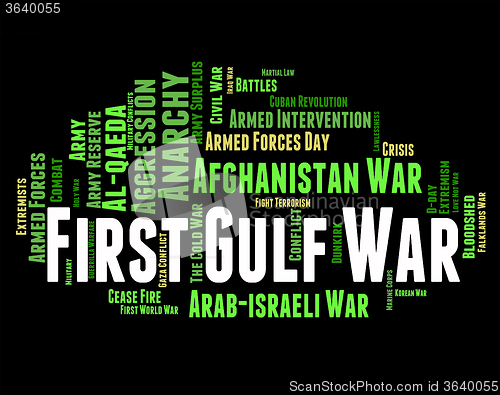 Image of First Gulf War Means Operation Desert Storm And Conflicts