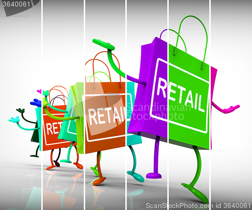 Image of Retail Shopping Bags Show  Commercial Sales and Commerce