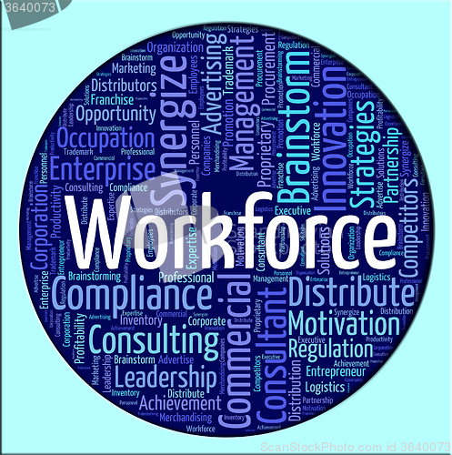 Image of Workforce Word Shows Human Resources And Manpower