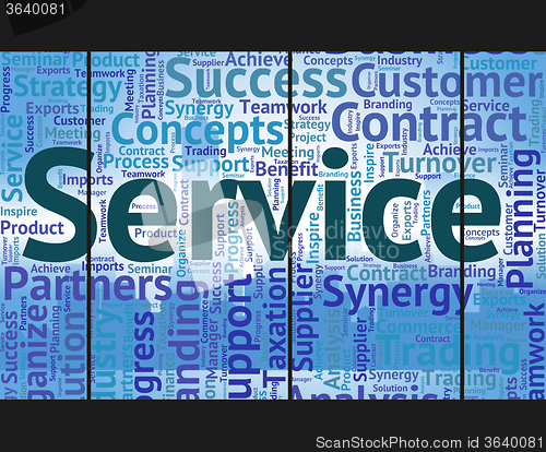 Image of Service Word Indicates Help Desk And Advice
